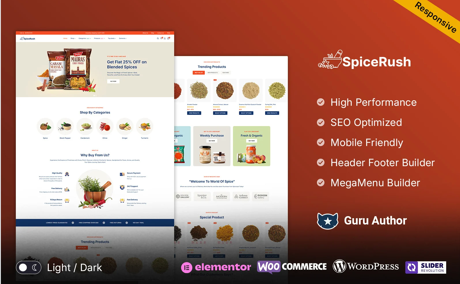 Spicerush - Spices and Dryfruits Food Store Elementor WooCommerce Responsive Theme