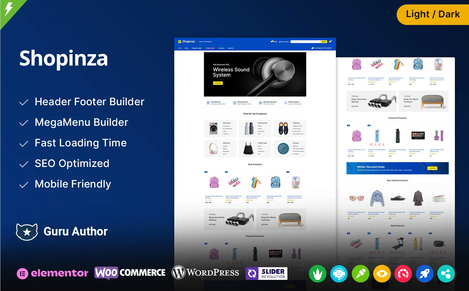 Shopinza - Electronics Store and Furniture Store Multipurpose WooCommerce Theme