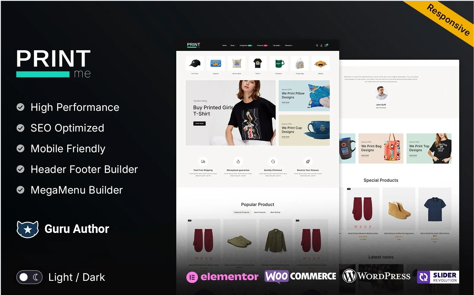 Printme - Printing Services Multipurpose Responsive WooCommerce Elementor Theme
