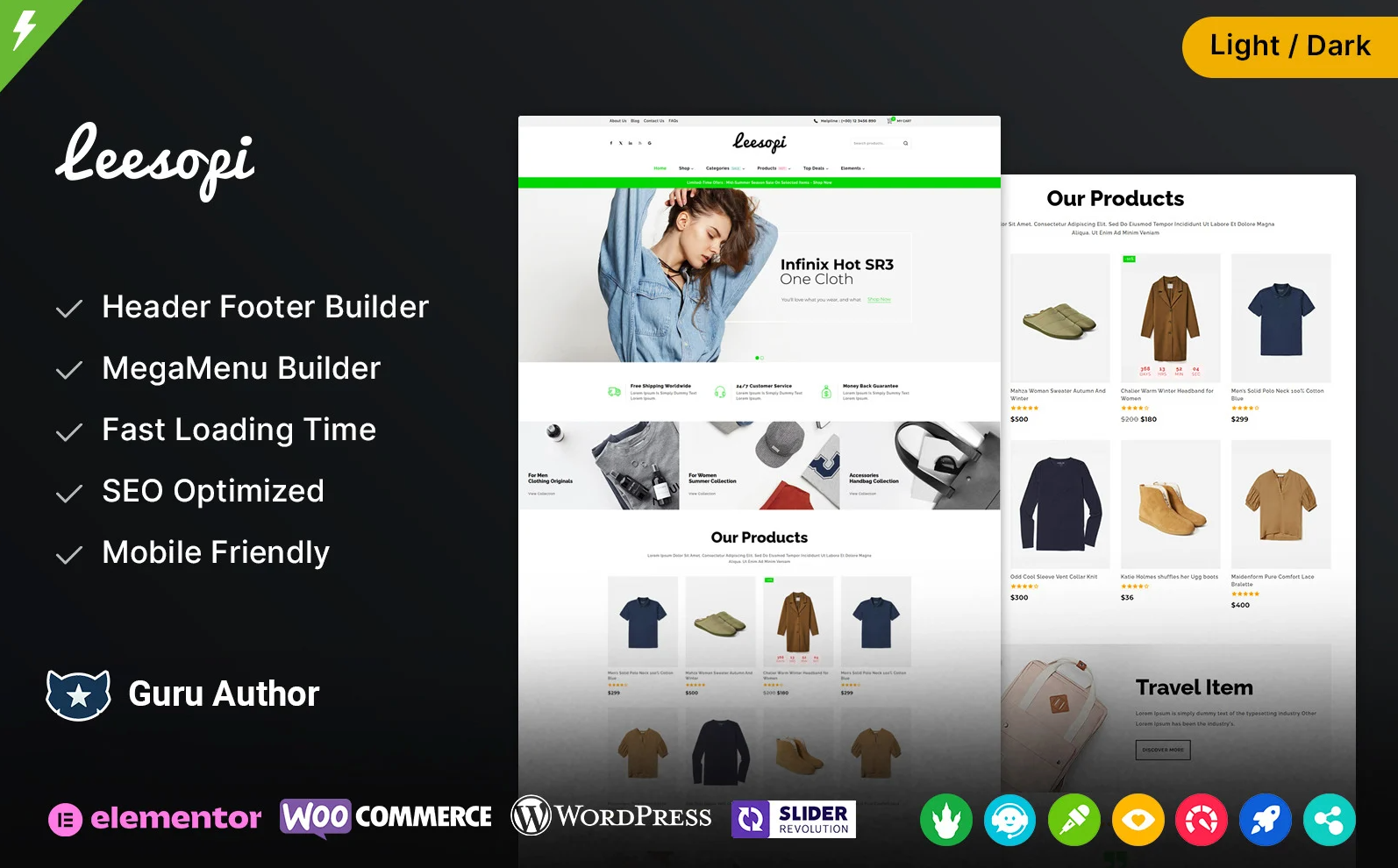 Leesopi - Fashion Multipurpose Elementor WooCommerce Theme