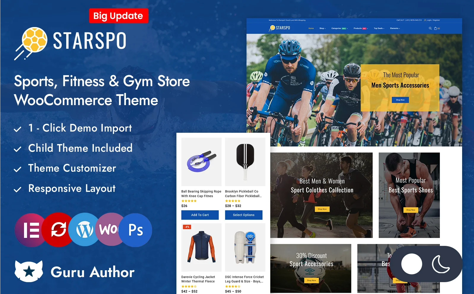 Starspo - Sports Accessories Store Elementor WooCommerce Responsive Theme