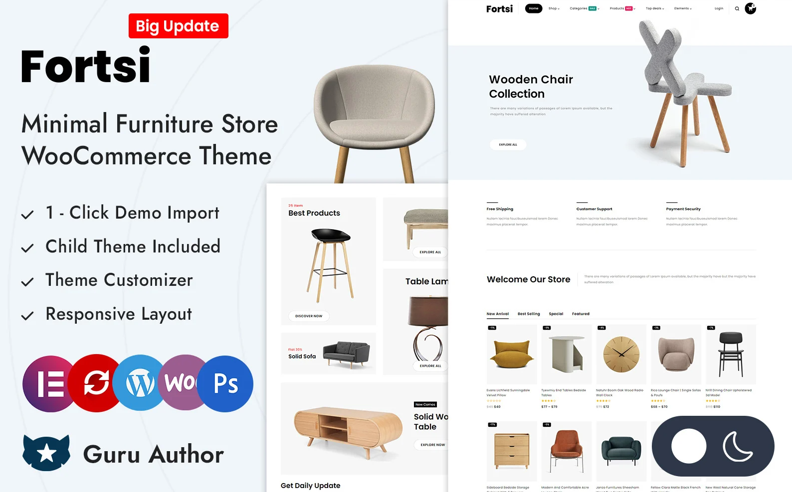 Fortsi - Minimal Furniture Store Elementor WooCommerce Responsive Theme