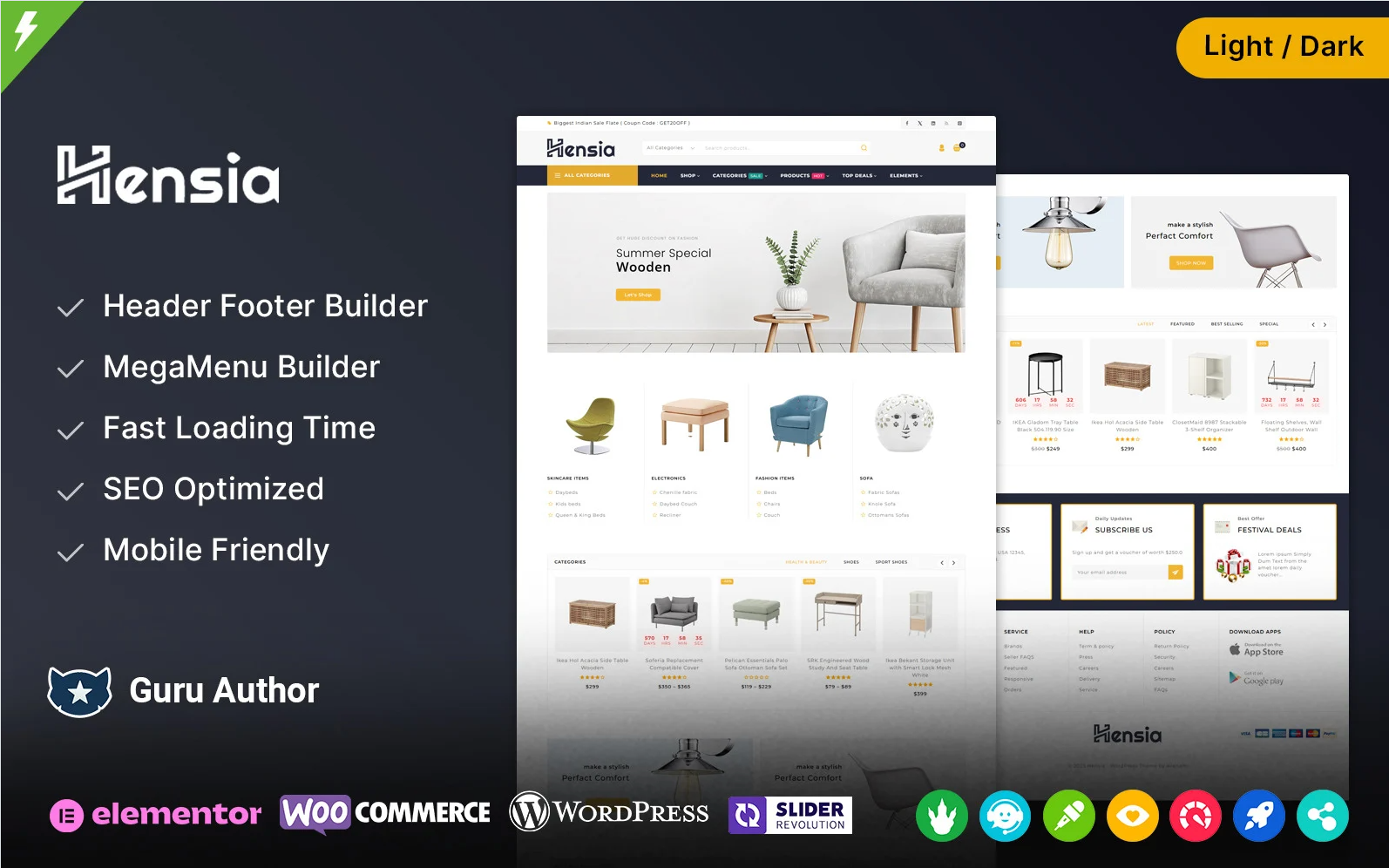 Hensia - Furniture and Home Interior WooCommerce Theme