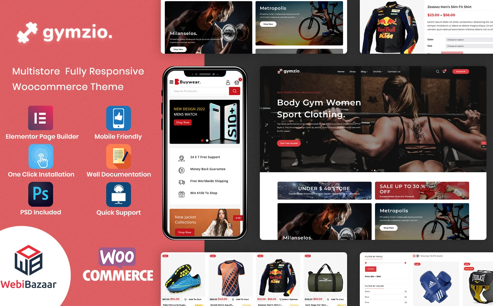 Gymzio - Fitness, Gym & Sport Wear WordPress Theme