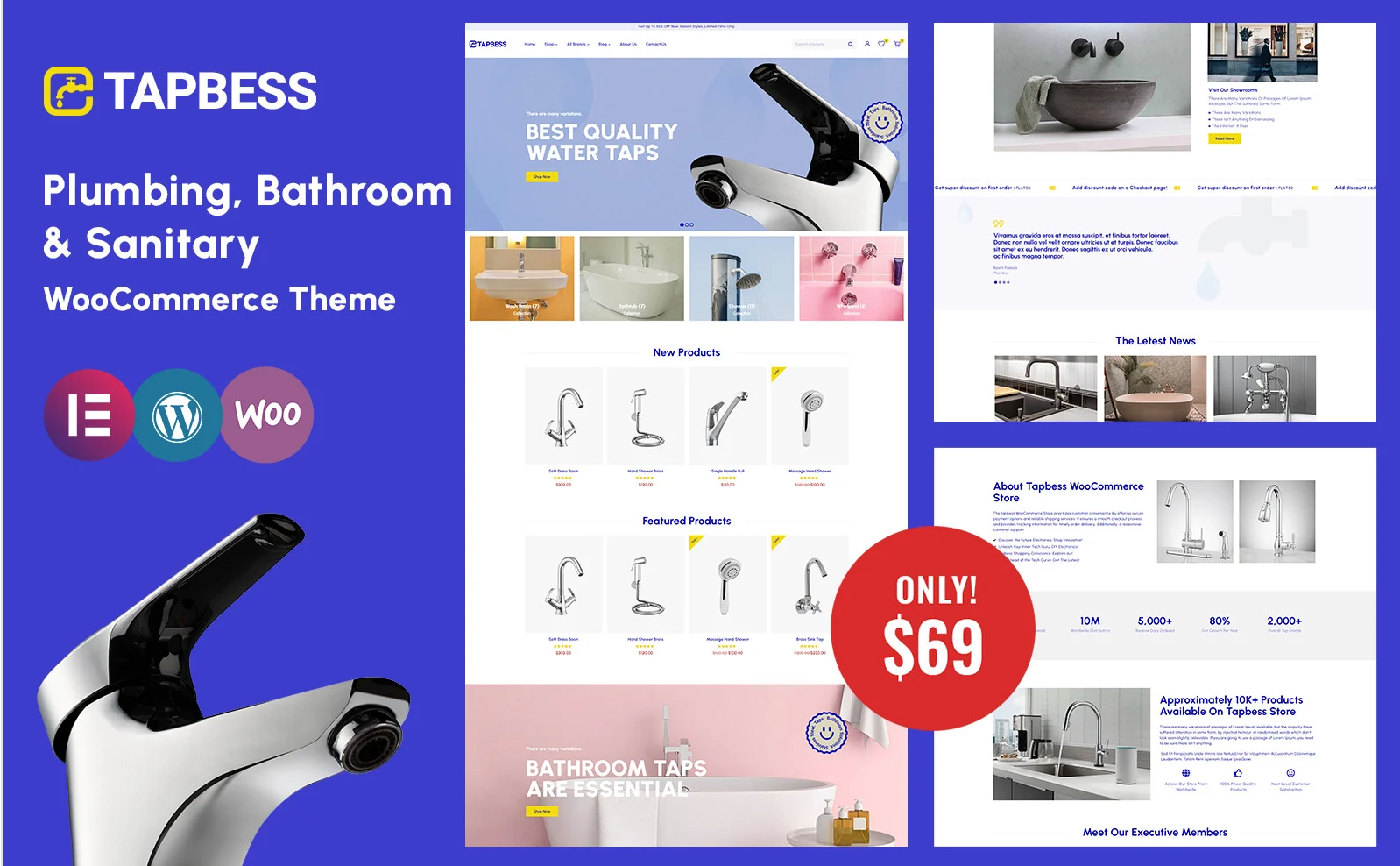 Tapbess - Plumbing, Bathroom & Sanitary WooCommerce Theme
