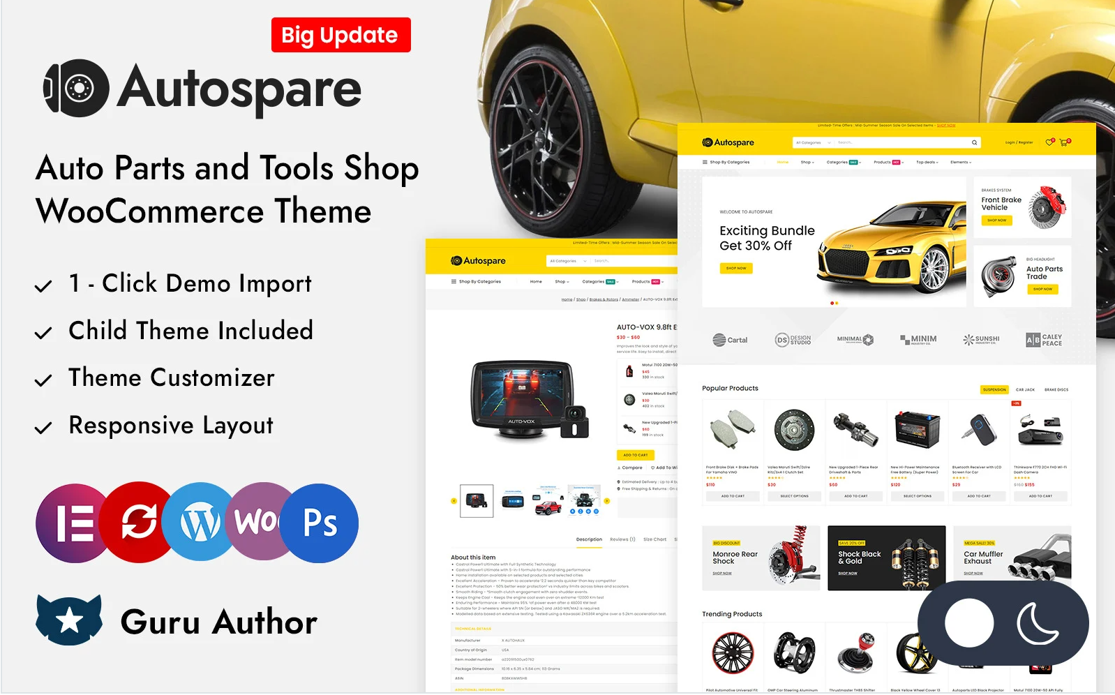 Autospare - Auto Parts and Tools Shop Elementor WooCommerce Responsive Theme