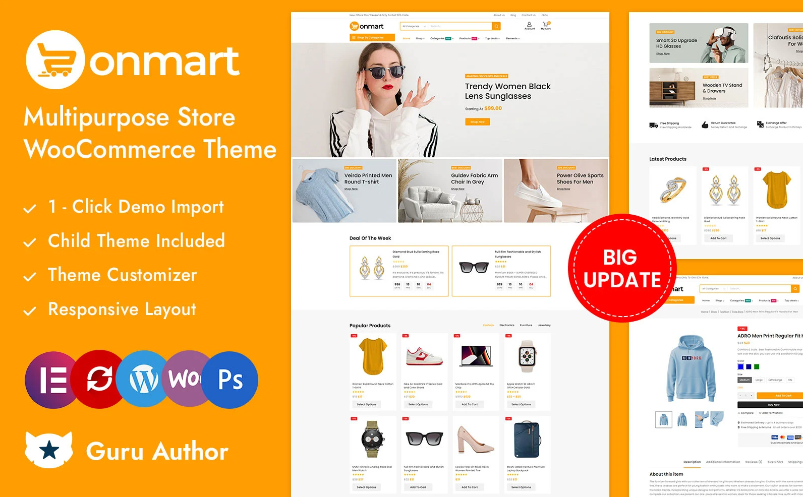 Onmart - Multipurpose Store Elementor WooCommerce Responsive Theme