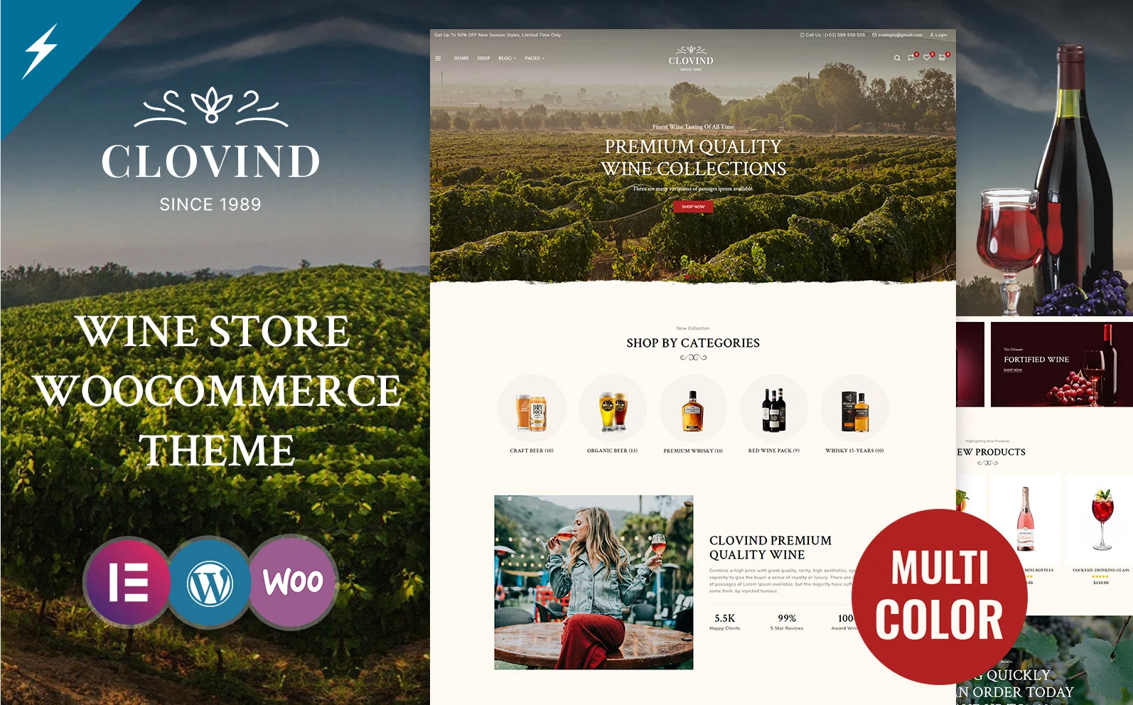 Clovind - Wine, Liquor Store and Vineyard WooCommerce Theme