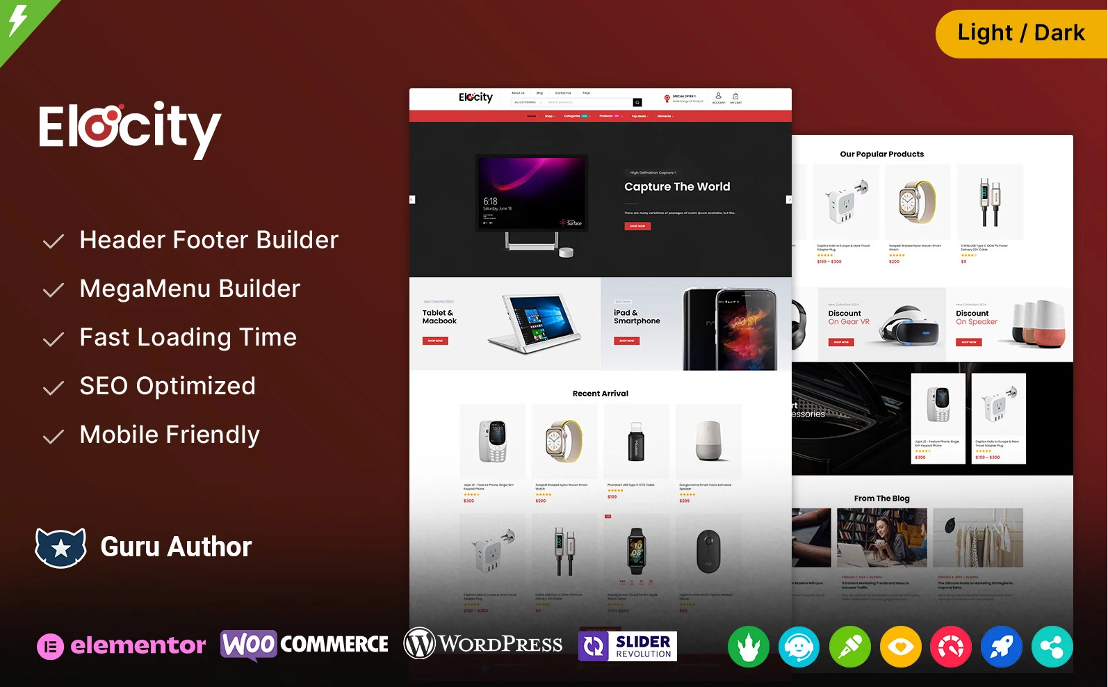 Elocity - Electronics and Game Store Multipurpose WooCommerce Theme