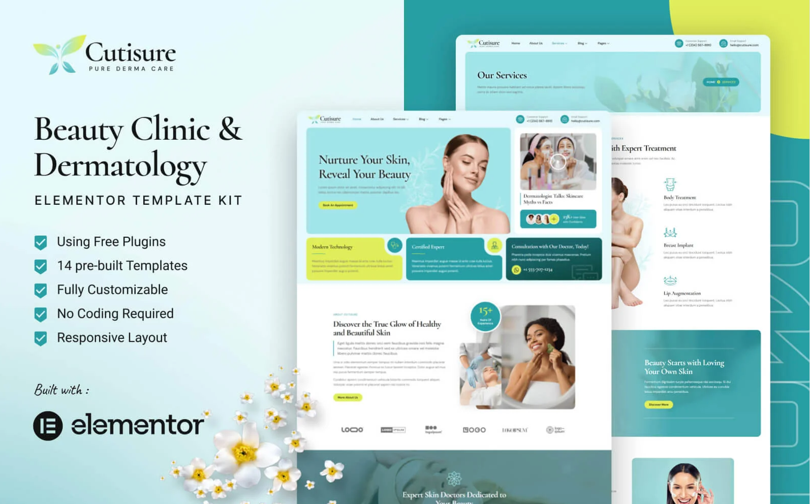 Cutisure – Beauty Clinic & Dermatology Elementor Kit