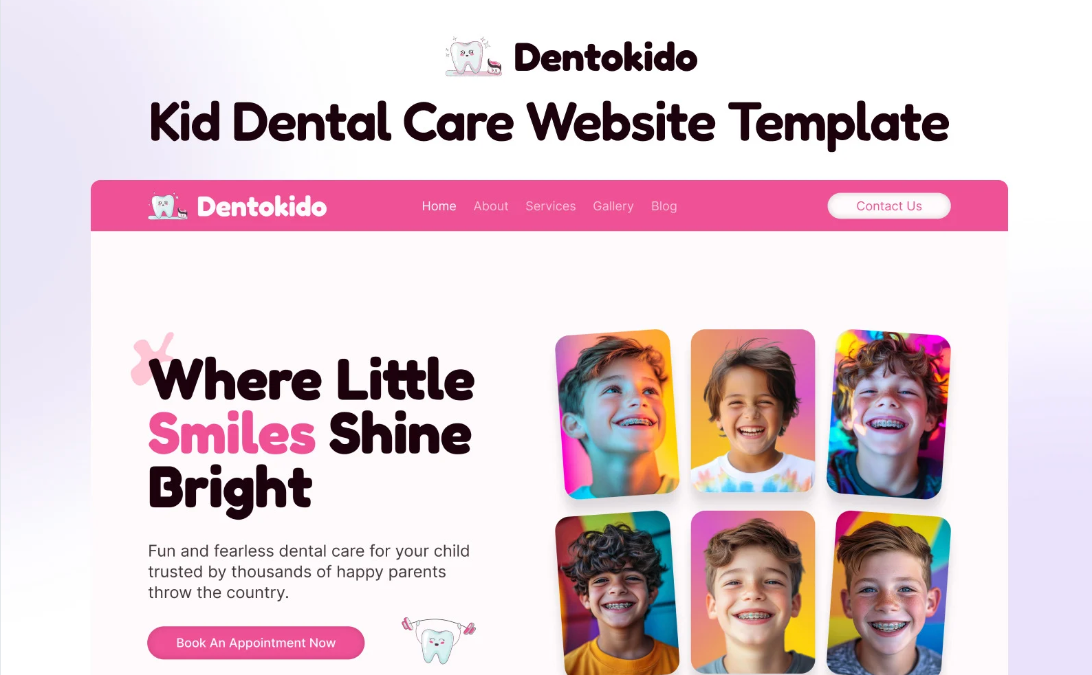 Dentokido – Pediatric Dental Elementor Template