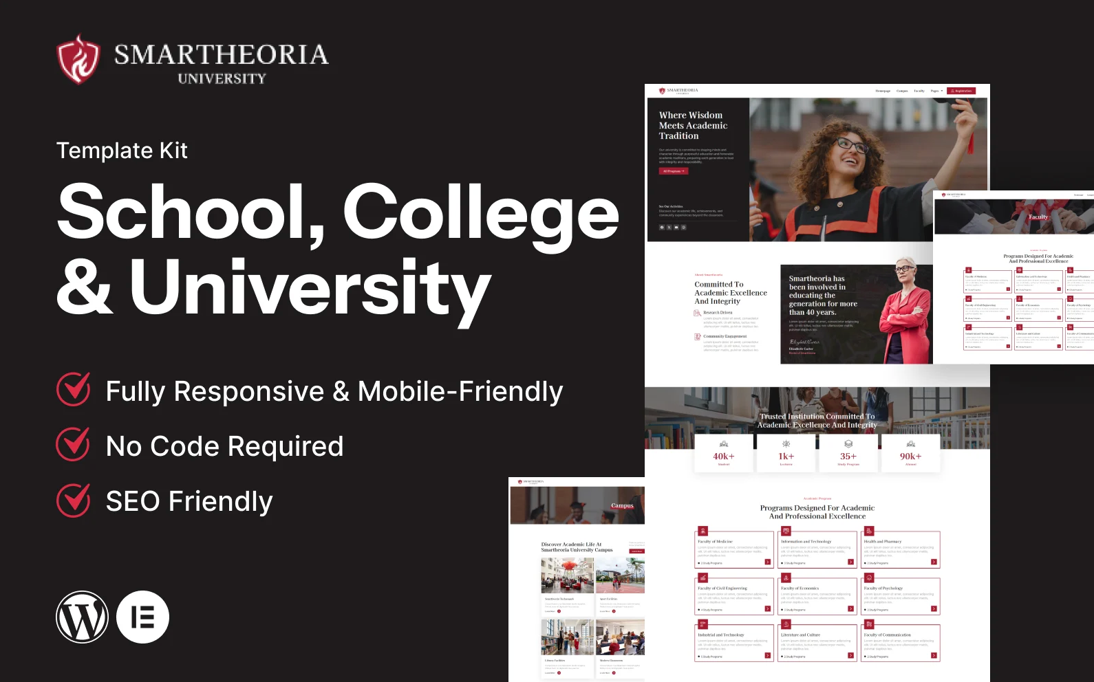 Smartheoria – School, College & University Elementor Template Kit