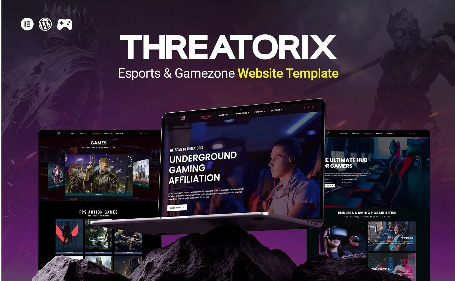 Threatorix – Esports and Gamezone Elementor Template Kit — Elementor Kit by Templatemonster