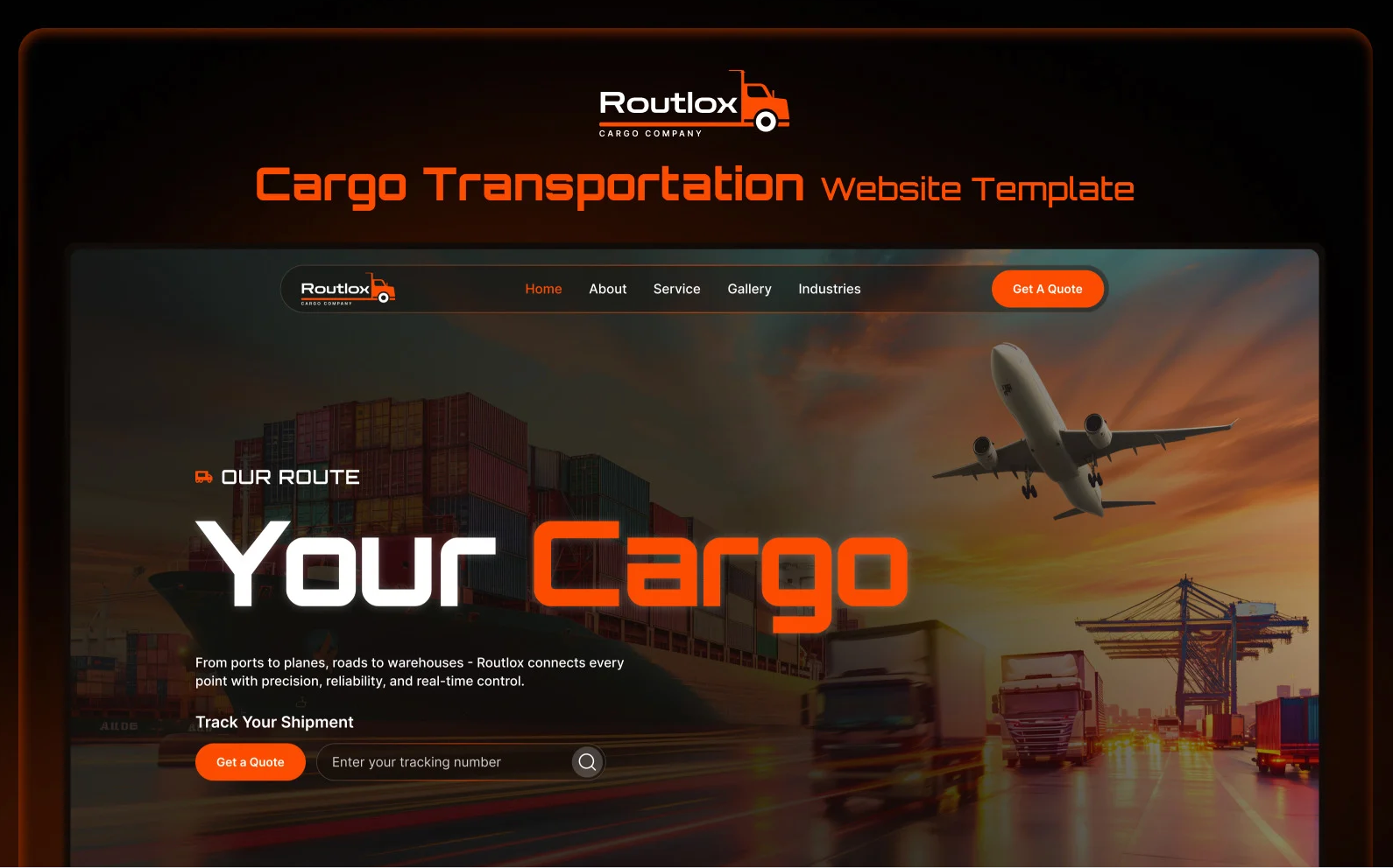 Routlox – Cargo Transportation Elementor Template — Elementor Kit by Templatemonster