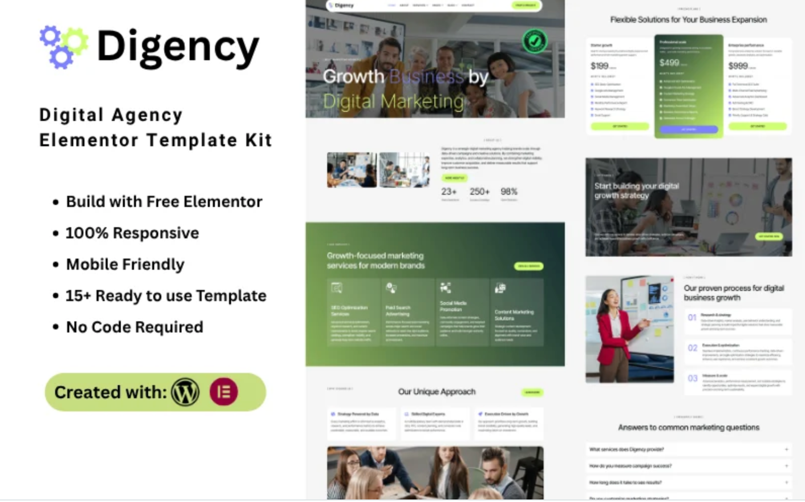 Digency – Digital Marketing Agency Elementor Template Kit
