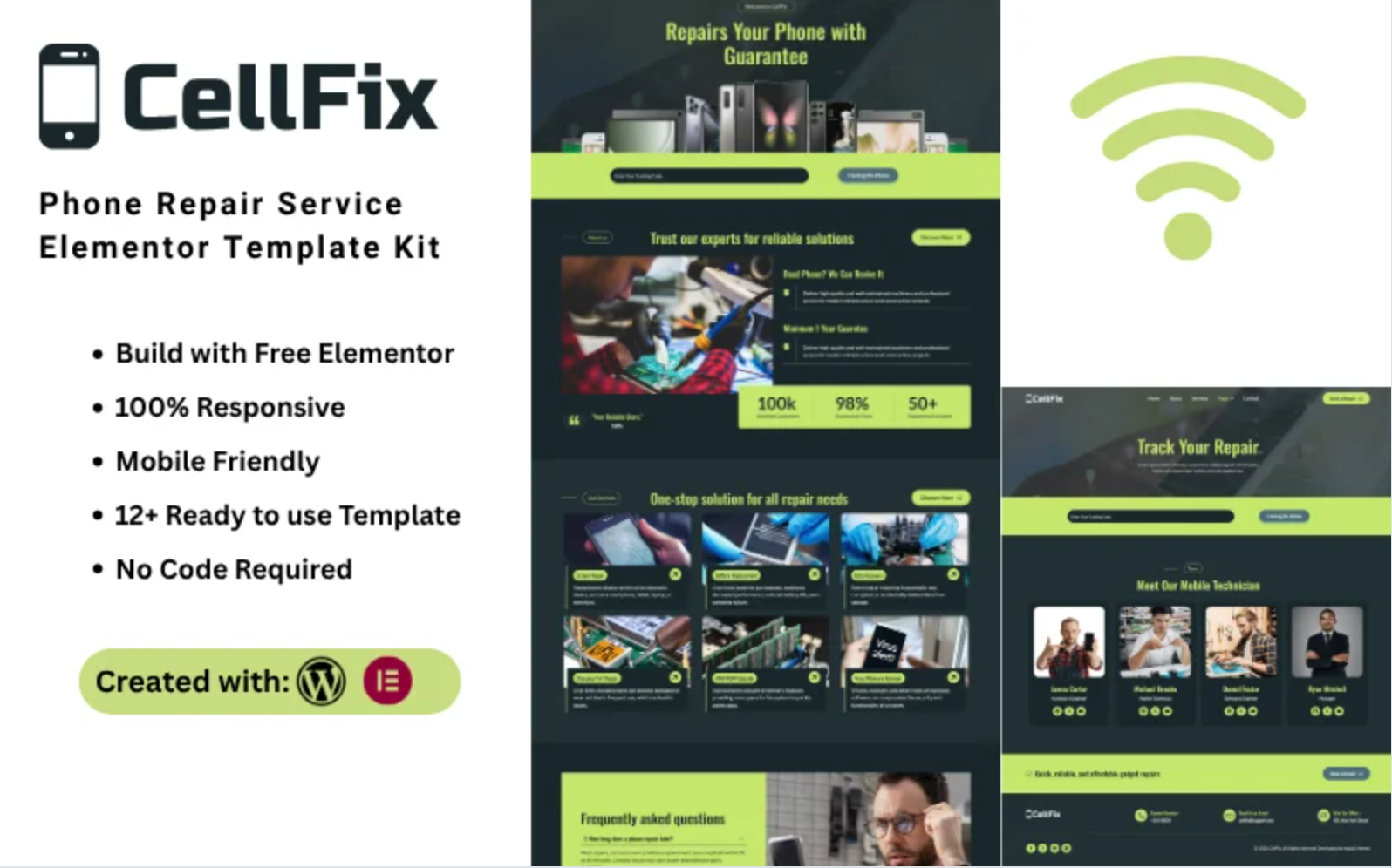 CellFix – Phone Repair Service Elementor Template Kit