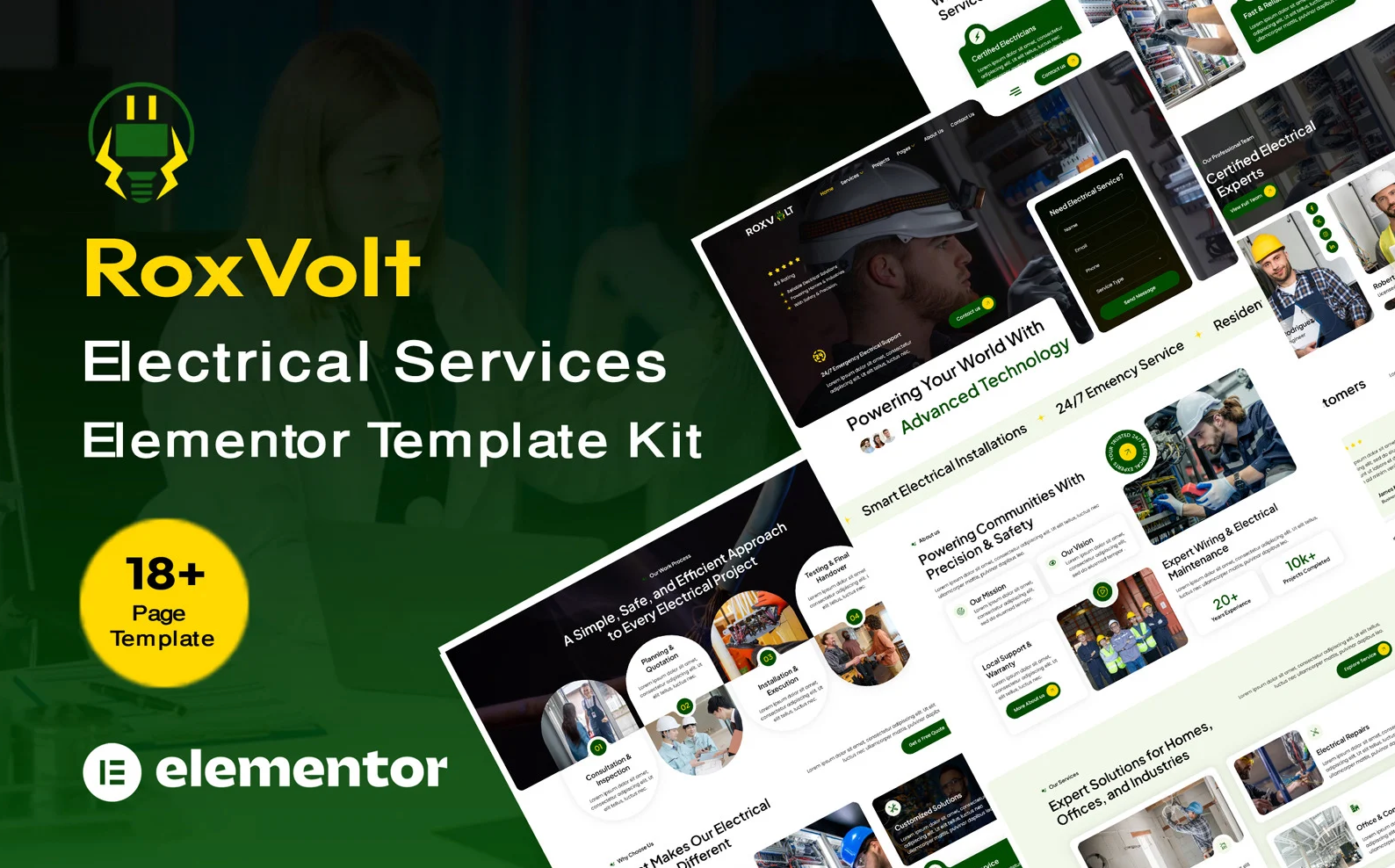 RoxVolt – Electrical Services Elementor Kit