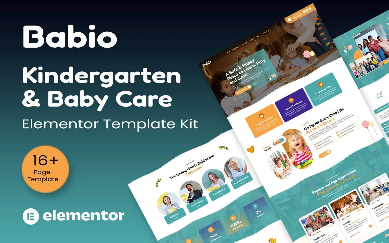 Babio – Kindergarten & Child Care Elementor Template Kit
