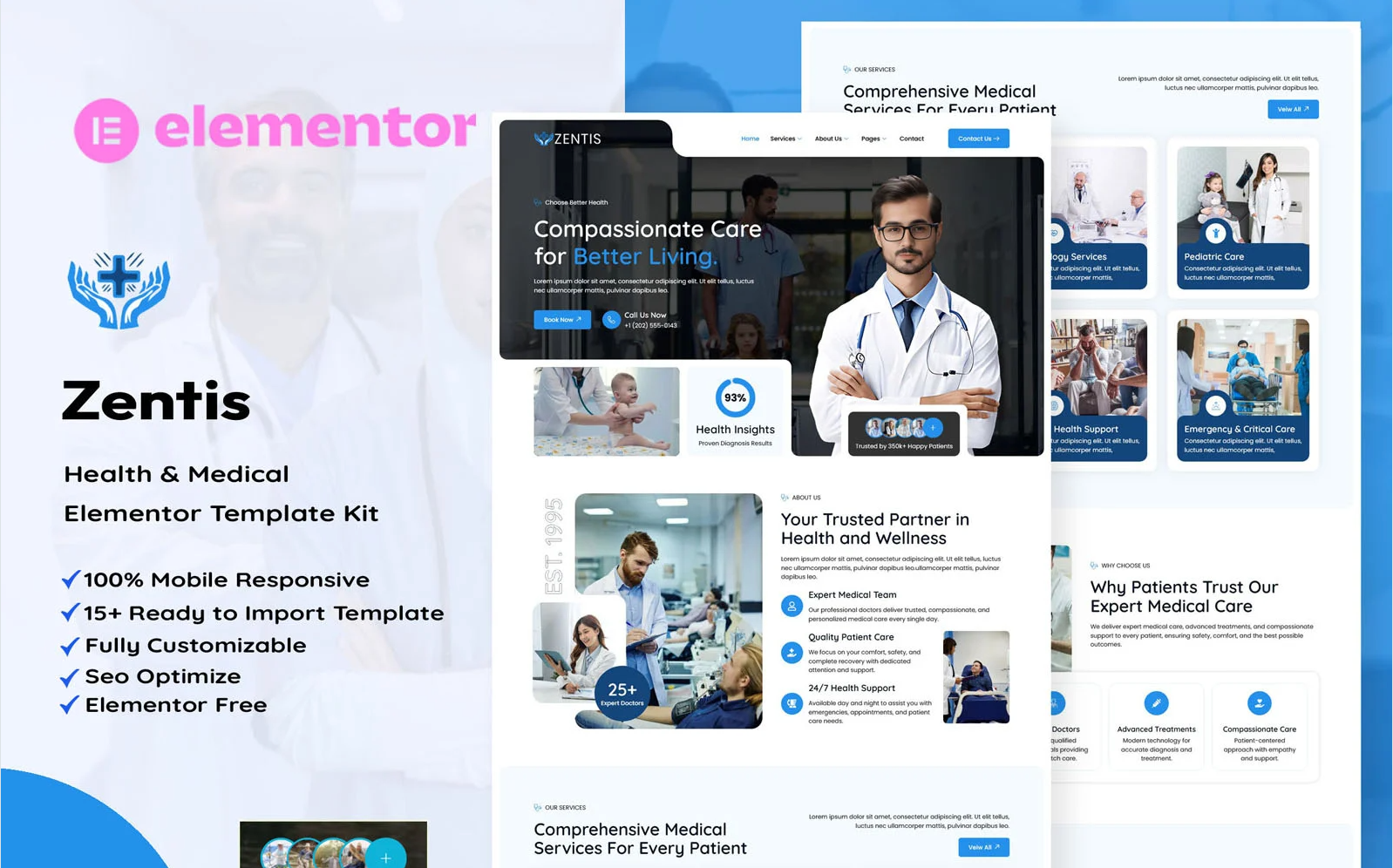 Zentis – Health & Medical Elementor Kit