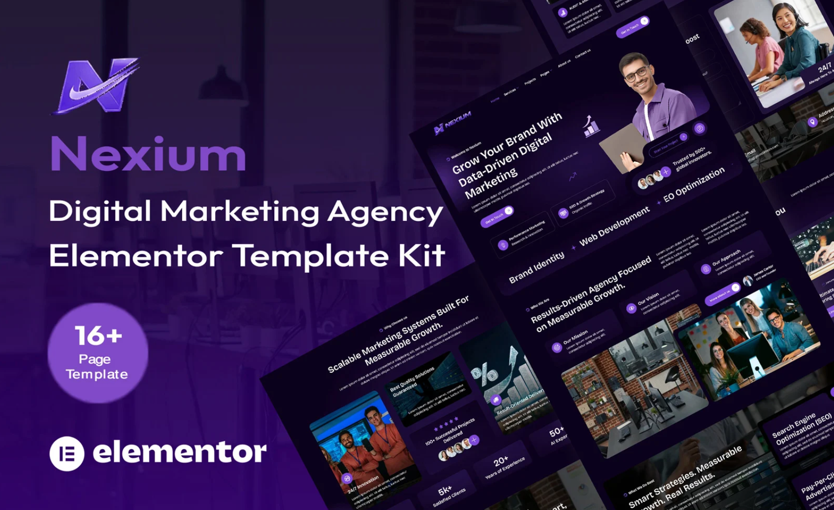 Nexium – Digital Marketing Agency Elementor Kit — Elementor Kit by Templatemonster