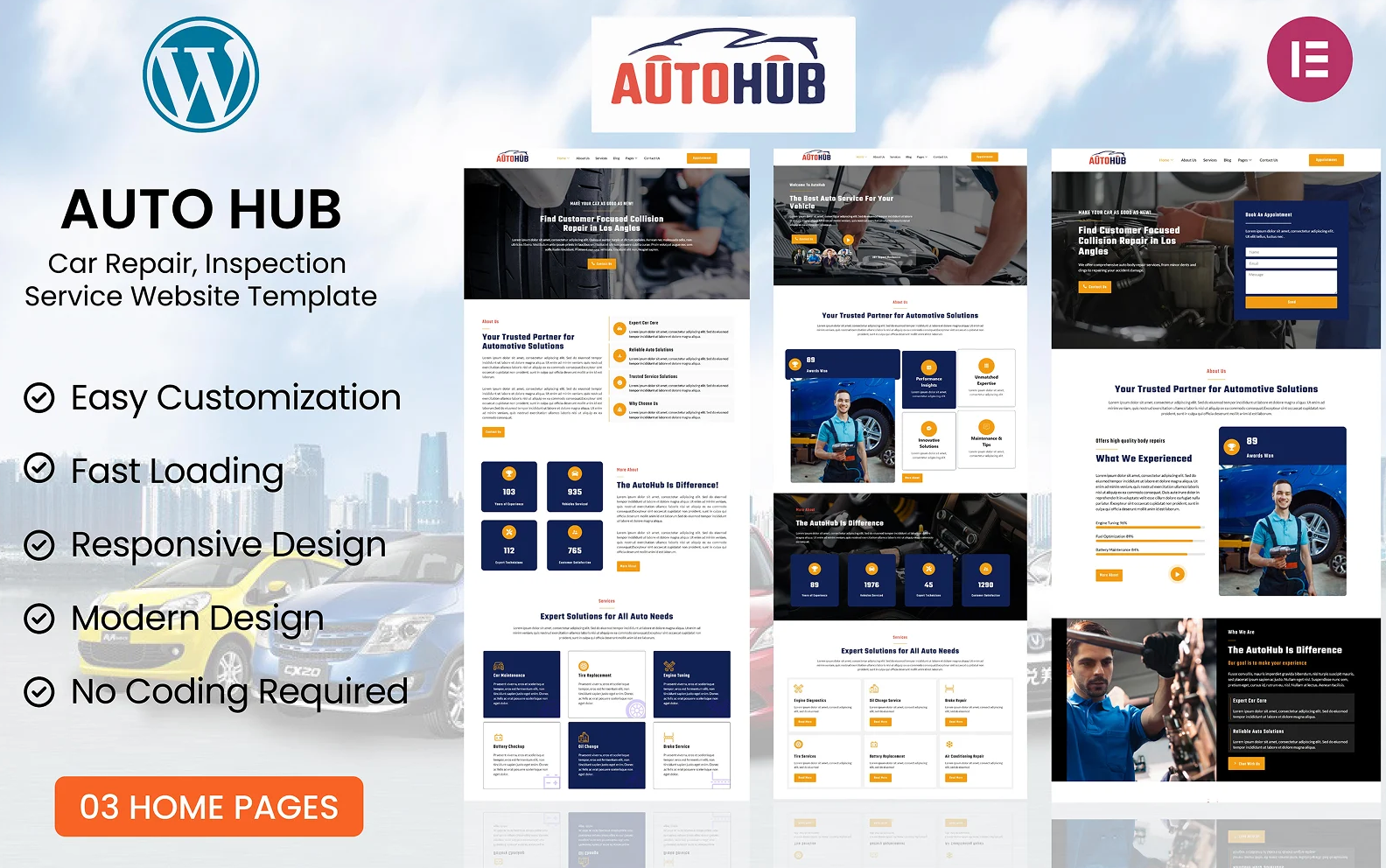 AUTOHUB Car Repair & Auto Service Elementor Template Kit — Elementor Kit by Templatemonster