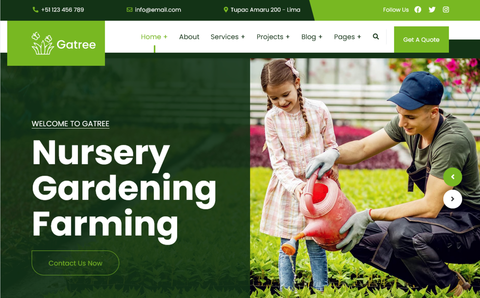 Gatree – Gardening and Landscaping Joomla 4, 5 and 6 Template