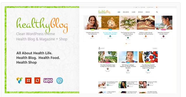 Healthy Living - Blog with Online Store WordPress Theme