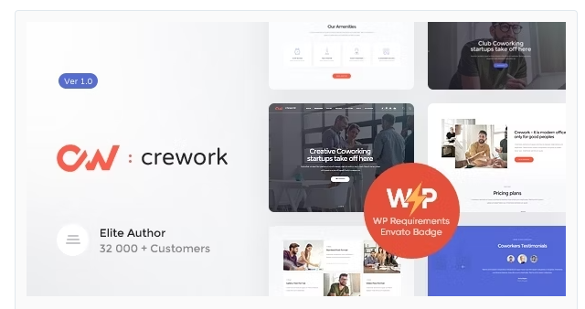 Crework | Coworking and Creative Space WordPress Theme