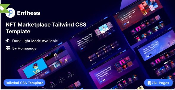 Enfhess - NFT Marketplace Tailwind CSS Template