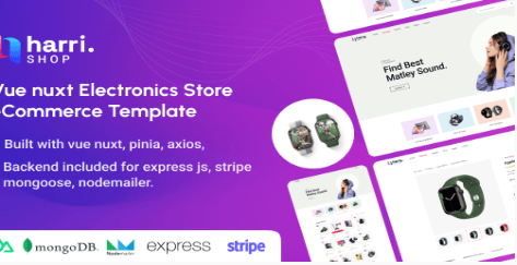 Harri – Electronics eCommerce Vue Nuxt 3 Template — Website Template by ThemeForest