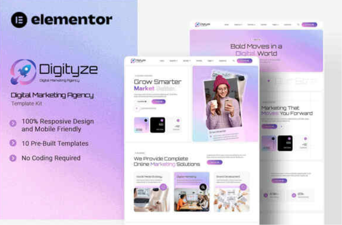 Digityze - Digital Marketing Agency Elementor Template Kit
