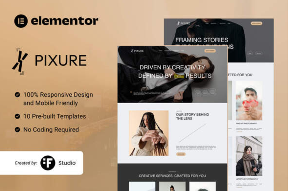 Pixure - Minimalist Photography Portfolio Kit