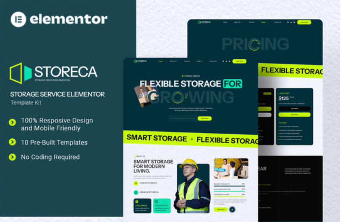 Storeca - Storage Service Elementor Template Kit