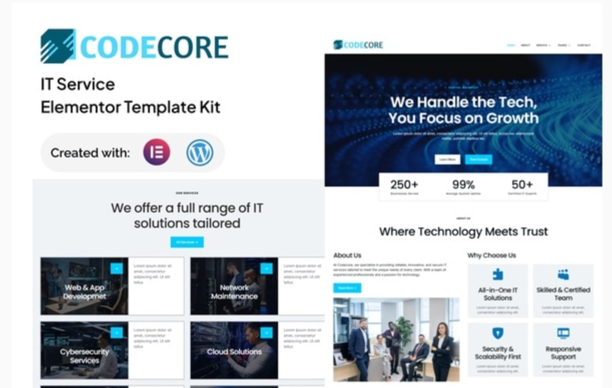 Codecore - IT Service Elementor Template Kit