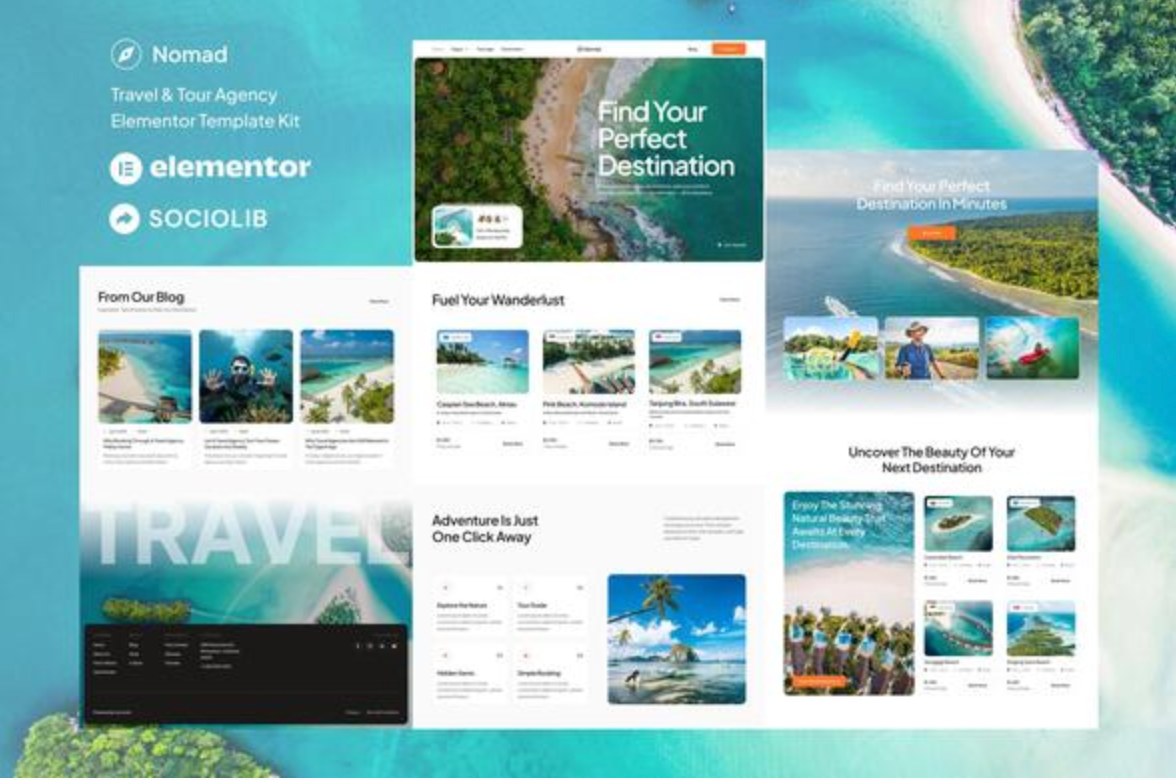 Nomad - Tour & Travel Agency Elementor Template Kit