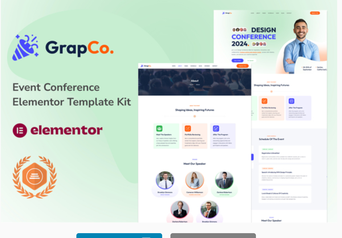 Grafco - Event Conference Elementor Template Kit