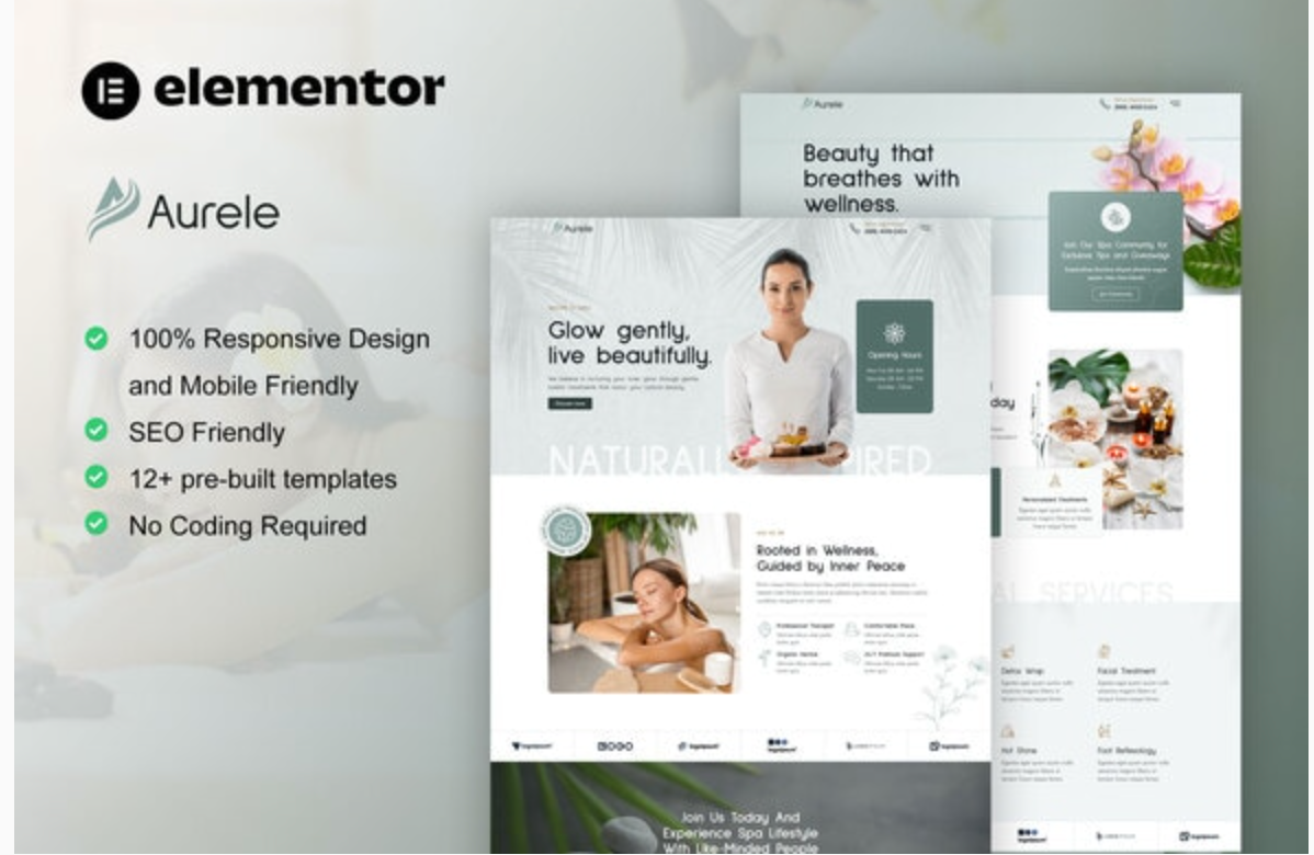 Aurele - Spa & Healing Treatments Elementor Pro Template Kit