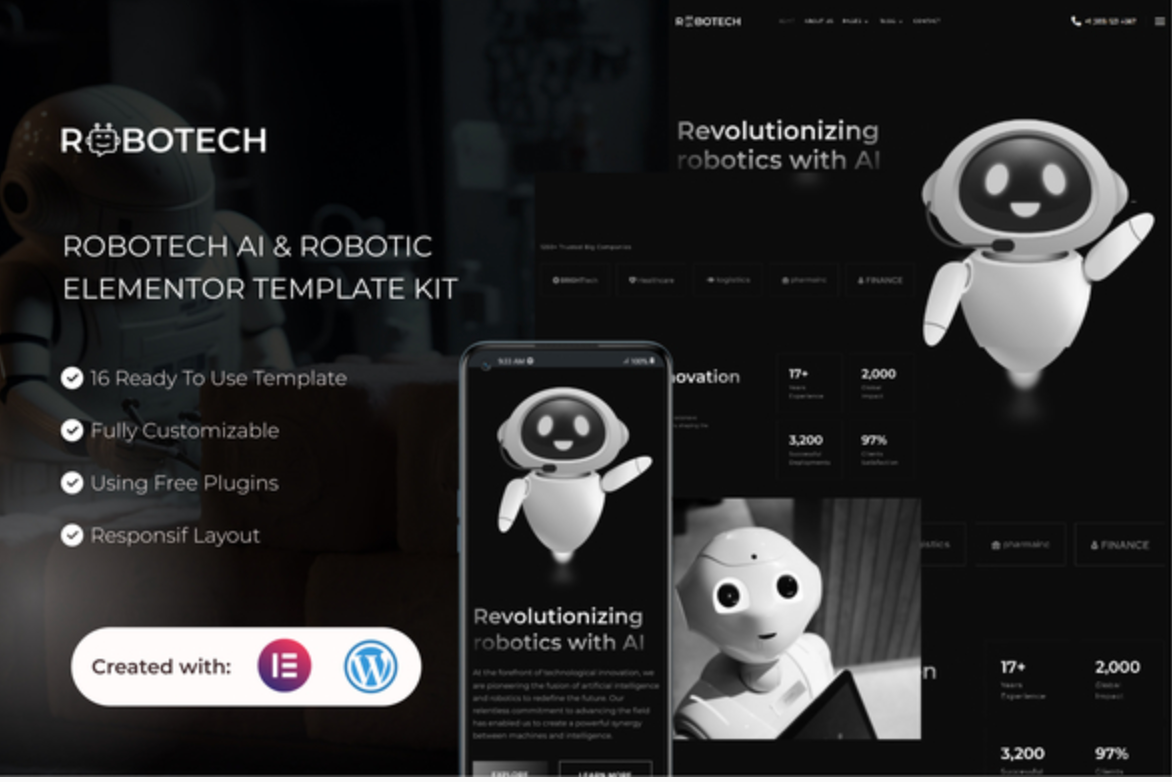 Robotech - AI & Robotics Elementor Template Kit