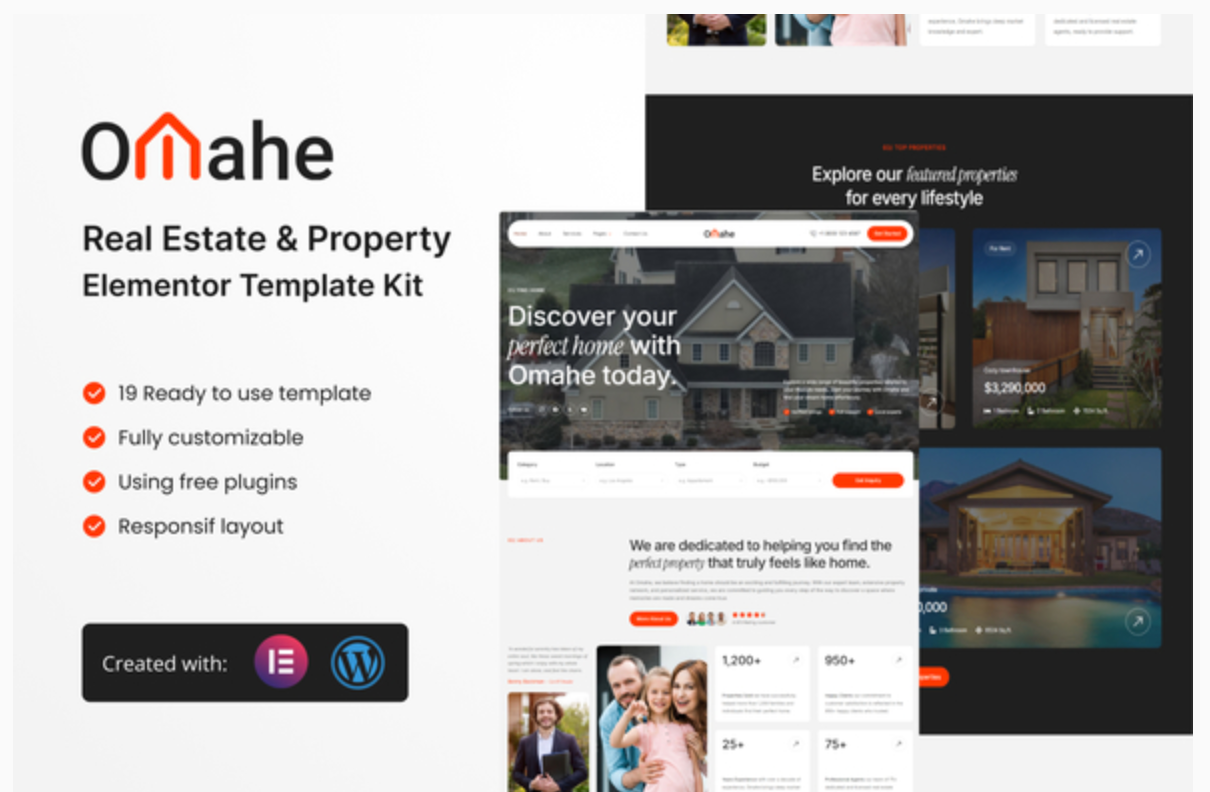 Omahe - Real Estate & Property Elementor Template Kit