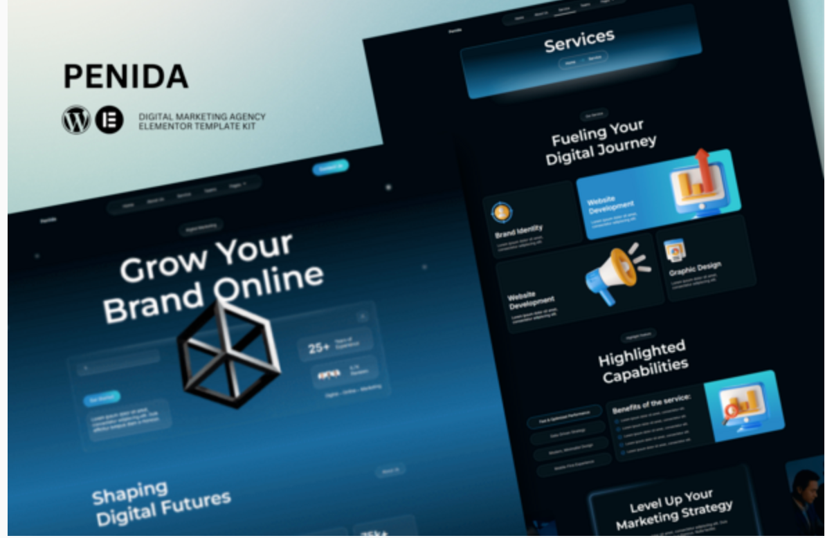 Penida - Digital Marketing Agency Elementor Template Kit