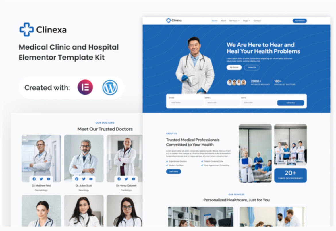 Clinexa - Medical Clinic & Hospital Elementor Template Kit