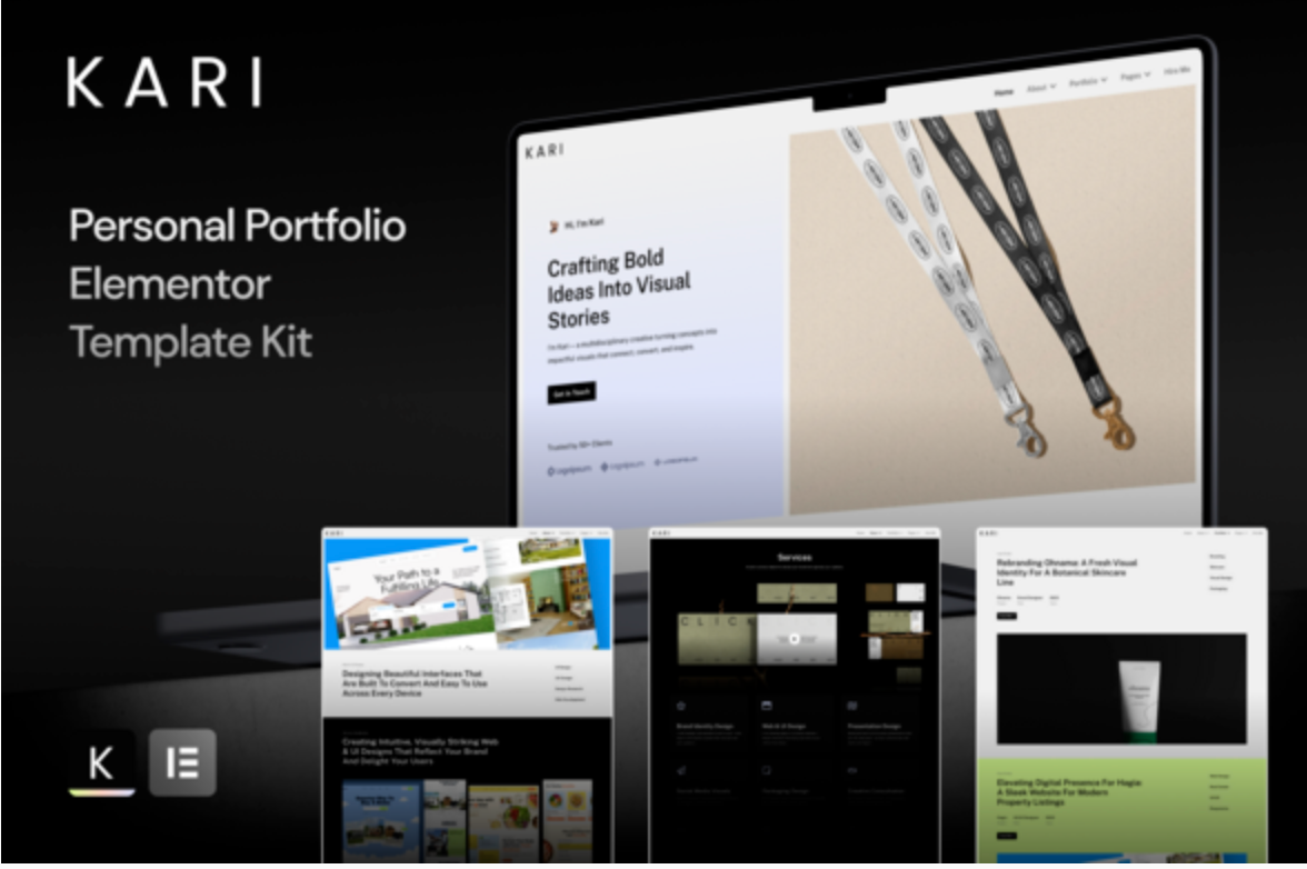 Kari - Personal Portfolio Elementor Template Kit