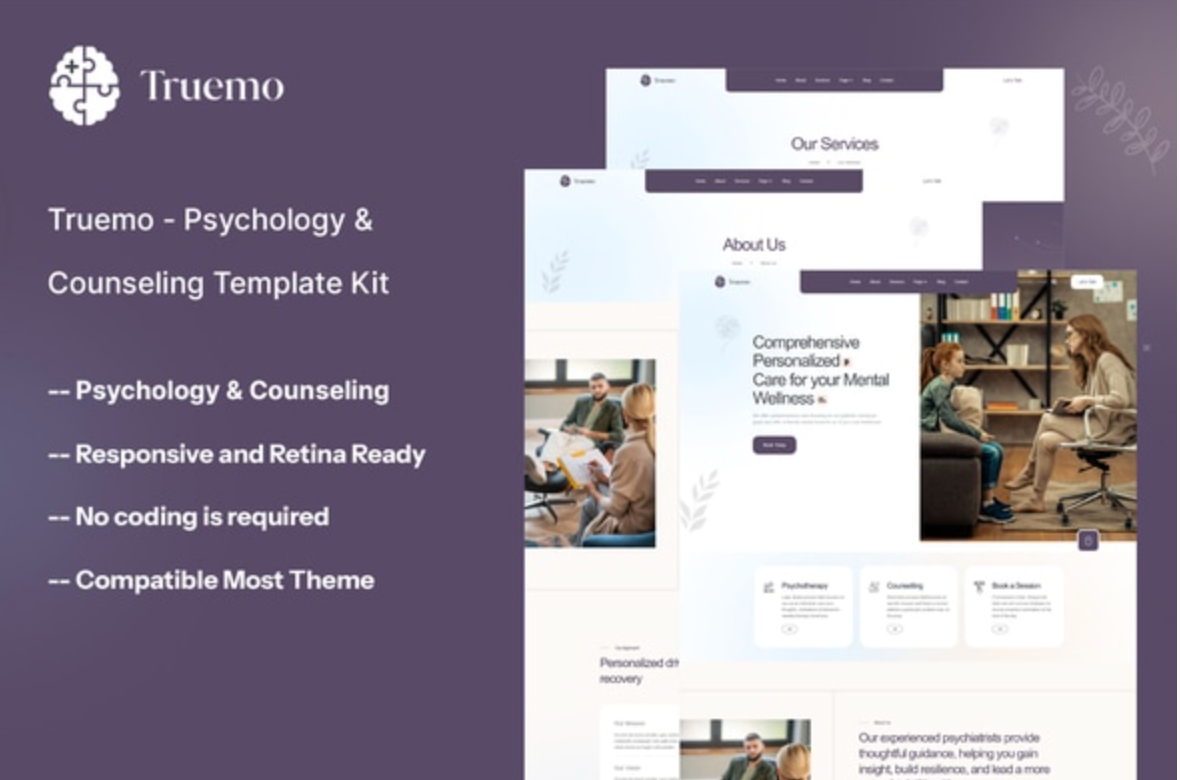 Truemo - Psychology & Counseling Template Kit