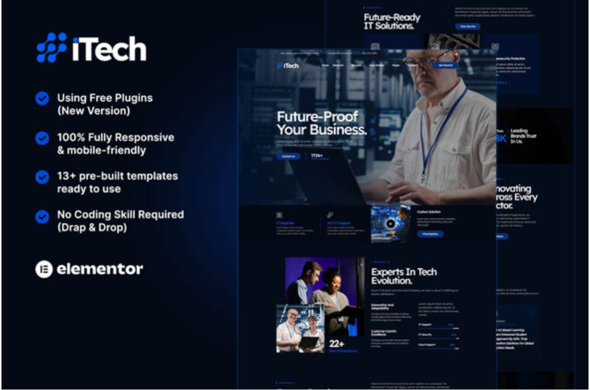 iTech - IT Solutions & Services Company Elementor Template Kit