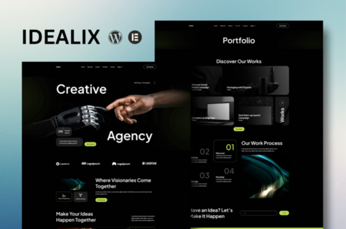 Idealix - Creative Digital Agency Elementor Template Kit