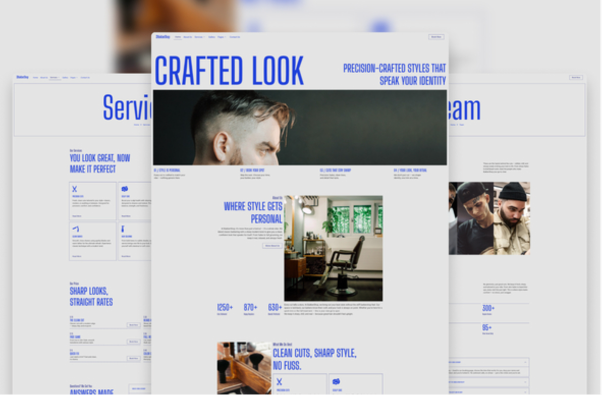 Bukber - Clean Modern Salon & Barbershop Elementor Template Kit