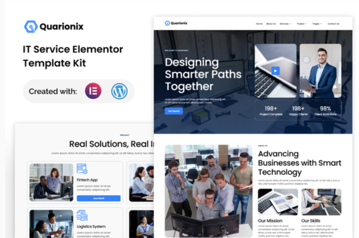 Quarionix - IT Service Elementor Template Kit