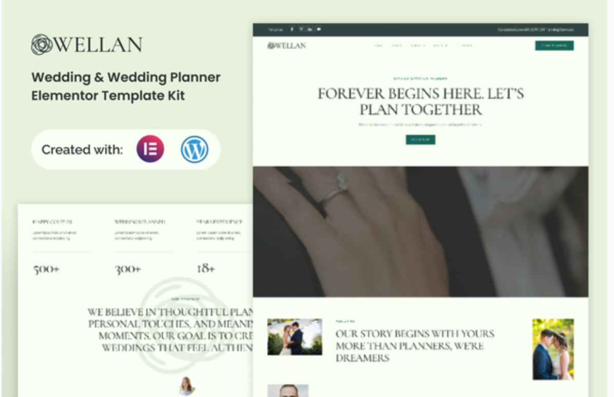 Wellan - Wedding & Wedding Planner Elementor Template Kit