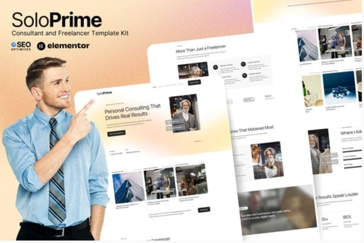 SoloPrime - Consultant & Freelancer Elementor Template Kit