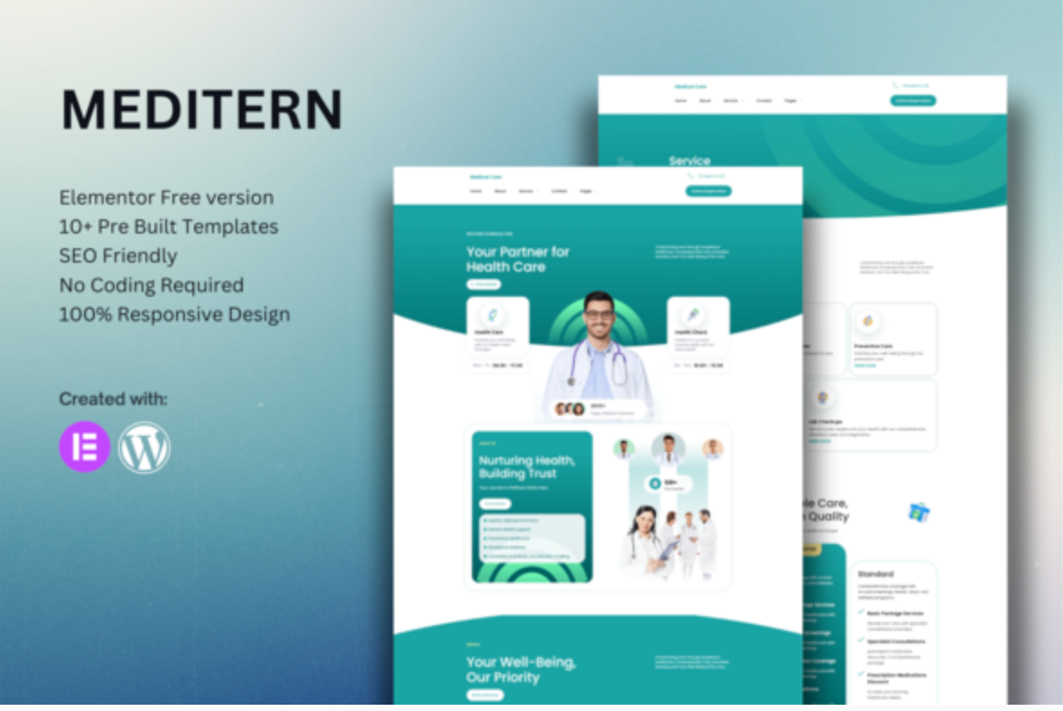 Meditern - Medical Elementor Template Kit